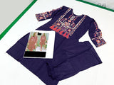 Readymade 2-Piece Embroidered Linen Dress (DZ15315)
