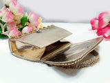Fancy Evening Party Wear Golden Clutch Bag (DZ15217)