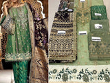 Handwork Embroidered Net Wedding Dress with Luxury Net Embroidered Shawl (DZ11792)