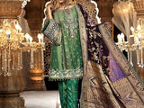 Handwork Embroidered Net Wedding Dress 2024 with Luxury Net Embroidered Shawl (DZ11792)