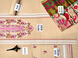 Heavy Front Panel Embroidered Khaddar Dress with Wool Shawl Dupatta (DZ12521)