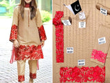 2-Piece Embroidered Linen Dress 2023 (DZ13276)