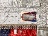 Unstitched Embroidered Organza Dress with Silk Dupatta (DZ13292)