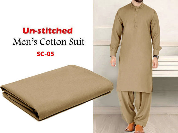 IB Swiss Fashion Soft Egyptian Cotton Unstitched Men's Shalwar Kameez (DZ13868)