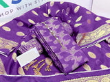Banarsi Style Cotton Jacquard Suit with Cotton Jacquard Dupatta (DZ14644)
