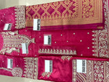 Embroidered Organza Dress with Banarsi Organza Jacquard Dupatta (DZ14655)