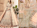 Luxurious 3D Handwork & Embroidered Net Bridal Maxi Dress (DZ14769)