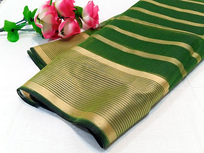 Lining Printed Organza Dupatta - Green (DZ14988)