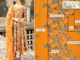 Embroidered Eid Lawn Dress with Embroidered Bamber Chiffon Dupatta (DZ15010)