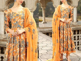 Embroidered Eid Lawn Dress with Embroidered Bamber Chiffon Dupatta (DZ15010)