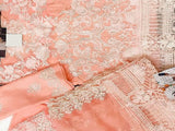 Embroidered Lawn Dress with Embroidered Net Dupatta (DZ15040)