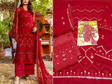 Embroidered Chiffon Wedding Dress 2024 with Embroidered Chiffon Dupatta (DZ15258)