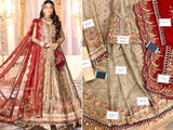 Handwork & Embroidered Khaddi Net Bridal Maxi Dress 2022 with Ready-to-Wear Dupatta (DZ15260)