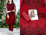 2-Piece Embroidered Fancy Net Party Wear Dress 2023 (DZ15261)