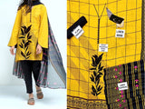Sequins Embroidered Linen Dress 2022 with Linen Dupatta (DZ15272)