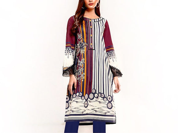 Embroidered Linen Dress 2024 with Linen Dupatta (DZ15297)