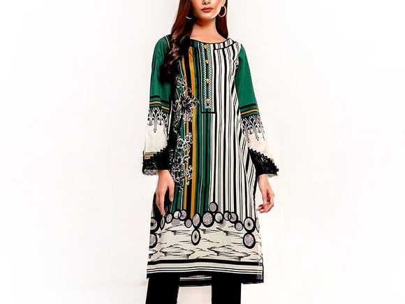 Embroidered Linen Dress 2024 with Linen Dupatta (DZ15298)