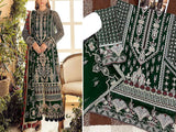 Heavy Embroidered Green Chiffon Wedding Dress 2022 (DZ15309)