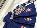 Readymade Koti Style Embroidered Shamoz Silk Maxi (DZ15321)