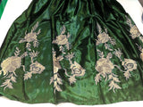 Readymade Embroidered Green Shamoz Silk Maxi (DZ15324)