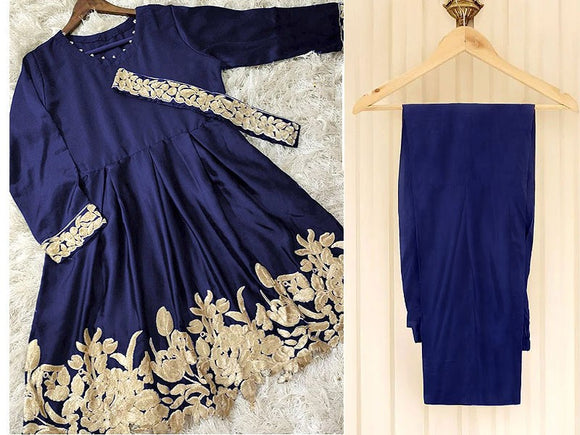 Trending Bollywood Style Readymade Navy Blue Gown For Women – FOURMATCHING