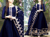 Readymade 3-Piece Embroidered Chiffon Maxi Dress with Embroidered Chiffon Dupatta (DZ15331)