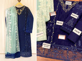 Embroidered Organza Party Wear Dress 2023 (DZ15335)