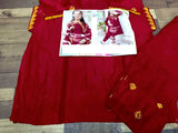 Readymade 2-Piece Embroidered Linen Suit 2022 (DZ15367)