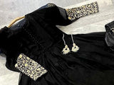 Readymade 2-Piece Embroidered Chiffon Maxi with Embroidered Silk Trouser (DZ15371)