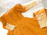 Readymade 2-Piece Embroidered Chiffon Maxi with Embroidered Silk Trouser (DZ15373)