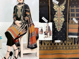 Heavy Embroidered Dhanak Dress with Dhanak Shawl Dupatta (DZ15403)