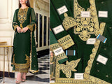 Elegant Embroidered Green Chiffon Party Dress 2022 (DZ15433)