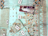 Handwork & Heavy Embroidered Organza Maxi Dress 2022 (DZ15462)