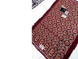 Heavy Embroidered Karandi Maroon Women's Winter Shawl (DZ15486)