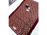 Heavy Embroidered Karandi Maroon Women's Winter Shawl (DZ15486)