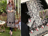 2-Piece Heavy Embroidered Black Chiffon Party Dress 2024 (DZ15493)