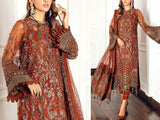 Embroidered with Handwork Organza Party Wear Dress 2022 (DZ15511)
