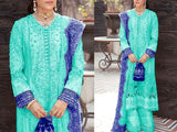 Heavy Embroidered Organza Party Wear Dress (DZ15547)