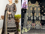 Heavy Embroidered Black Chiffon Wedding Dress 2022 (DZ15549)