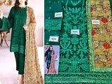 Heavy Embroidered Organza Party Wear Dress 2022 (DZ15553)