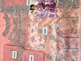 3D & Handwork Heavy Embroidered Organza Wedding Dress 2022 (DZ15555)