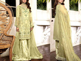 Handwork Embroidered Organza Wedding Dress 2022 (DZ15586)