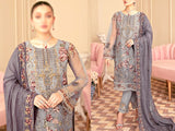 Handwork Heavy Embroidered Organza Party Wear Dress 2022 (DZ15587)