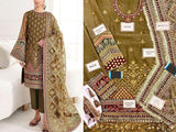 Heavy Embroidered Chiffon Wedding Dress 2023 (DZ15595)