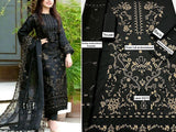 Luxury Embroidered Cotton Lawn Dress 2024 with Bamber Chiffon Dupatta (DZ15630)