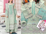 Handwork Heavy Embroidered Organza Wedding Dress 2023 (DZ15647)
