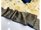 Banarsi Style Raw Silk Dress with Organza Jacquard Dupatta (DZ15754)