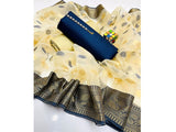 Banarsi Style Raw Silk Dress with Organza Jacquard Dupatta (DZ15754)