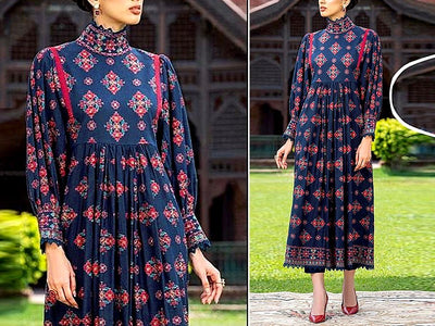 2-Piece Heavy Embroidered Lawn Dress 2024 (DZ15756)