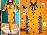 2-Piece Embroidered Lawn Dress with Embroidered Trouser (DZ15779)